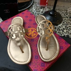 Tory Burch Miller rose gold sandals 6.5